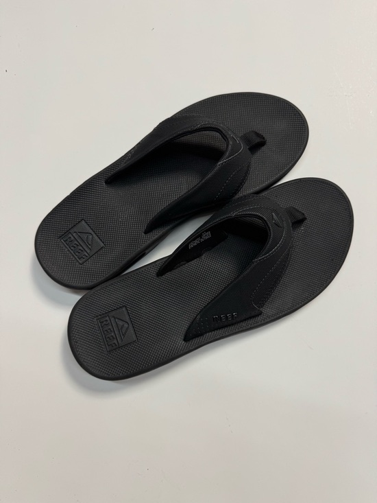 REEF Fanning Men\'s Flip Flops in Black Size 11 - Like New main image 6